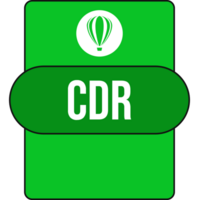Cdr File Extension Icon Rounded Malachite Fill png