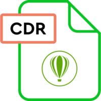 Cdr File Format Icon Rounded Shapes Outline png