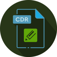 Cdr File Format Minimal Icon With Circle Outside png
