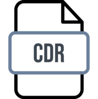 Cdr File Icon With Bold Outline png