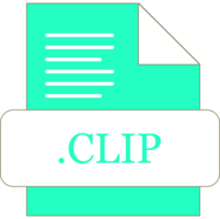 Clip File Extension Icon Fill With Minimal Colors png