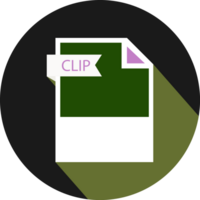 Clip File Extension Icon Black Color Crisp Corners Circular Shape png
