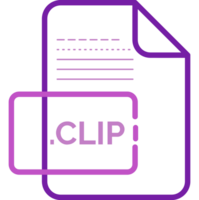 Clip File Extension Icon Little Dot And Color Fill png