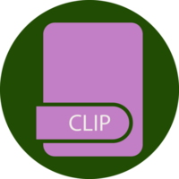 Clip File Format Icon Circular Shape png