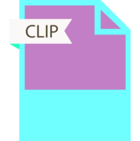 Clip File Format Icon Roe Color Fill png