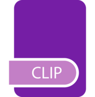 Clip File Format Icon With Contour png