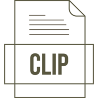 Clip File Icon Crisp Thick Outline Sharp Corners png