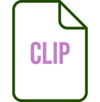 Clip File Icon Fill Rounded Corners Bold Outline png