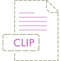 Clip File Format Icon Rounded Outline png