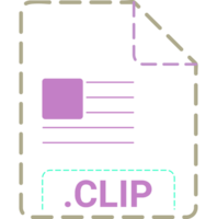 Clip File Icon Minsk Dashed Rounded Outline png