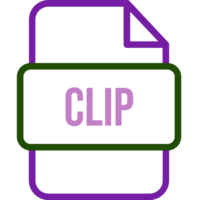 Clip File Icon With Bold Outline png