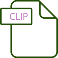 Clip File Icon With Color And Rounded Corners And Folded Doc png