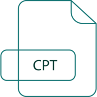 Cpt File Extension Icon Raw Thicker Outline png