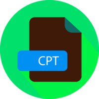 Cpt File Extension Icon With Black Shadow Circular Icon png