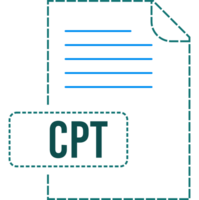 Cpt File Format Icon Dashed Outline png
