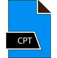 Cpt File Format Icon In Shapes 2 Colors And Side Contour png