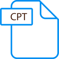 Cpt File Format Icon Rounded Shapes Outline png