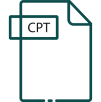 Cpt File Format Minimal Icon With Black Outline png