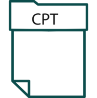 Cpt File Format Minimal Icon With Thick Outline png