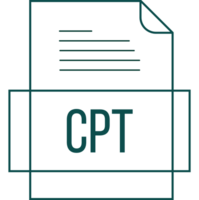 Cpt File Icon Crisp Thick Outline Sharp Corners png