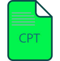 Cpt File Icon Fill And Outline Rounded Corners png
