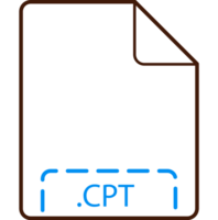 Cpt File Icon Deep Rounded Outline png
