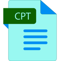Cpt File Icon With Folded Style Document png