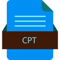 Cpt File Icon With Color And Rounded Corners And Folded Doc png