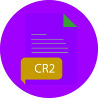 Cr2 File Extension Icon Black Color Crisp Corners Circular Shape png