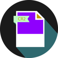 Cr2 File Format Icon And Black Shadow Circular Shape png