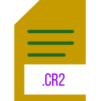 Cr2 File Extention Icon Old Minimal Color Fill png