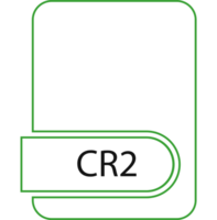 Cr2 File Format Icon Black Outline And Light Color Text png