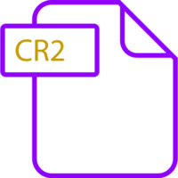 Cr2 File Format Icon Rounded Shapes Outline png