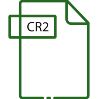 Cr2 File Format Minimal Icon With Black Outline png