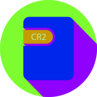 Cr2 File Icon Black Shadow With Rounded Corners In Circular Shape png