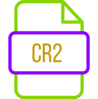 Cr2 File Icon With Bold Outline png