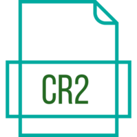 Cr2 File Icon Thick Outline Sharp Corners png