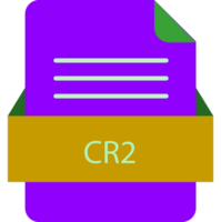 Cr2 File Icon With Color And Rounded Corners And Folded Doc png
