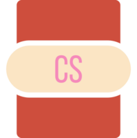 Cs File Extension Icon Fill With Minimal Colors png