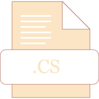 Cs File Extension Icon Insidse Fill With Lines Fill png