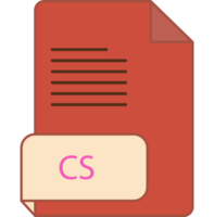 Cs File Extension Icon Rounded Lines And Crisp Corners png