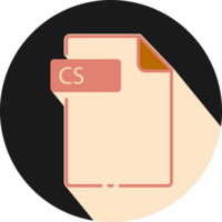 Cs File Fomat Minimal Icon With Circle Outside png