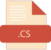 Cs File Extention Icon Old Minimal Color Fill png
