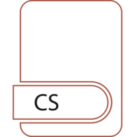 Cs File Format Icon Black Outline And Light Color png