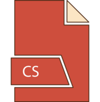 Cs File Format Icon In Shapes 2 Colors And Side Contour png