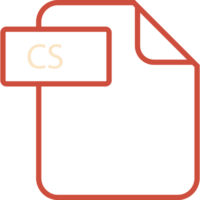 Cs File Format Icon Rounded Shapes Outline png