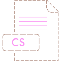 Cs File Format Icon Rounded Outline png
