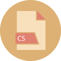 Cs File Format Icon Space In Shapes And Circular Shape Outside png