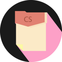 Cs File Format Minimal Icon With Circle png