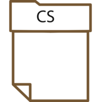 Cs File Format Minimal Icon With Thick Outline png
